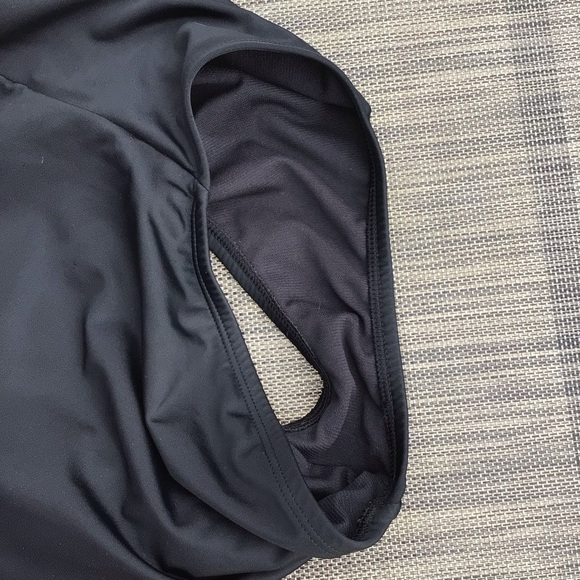 NWOT Time and Tru Womens Black Floral Mesh Band One Piece Swimsuit Medium 8-10 - Picture 5 of 7